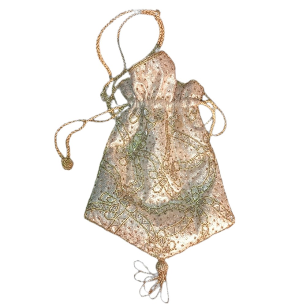 La Regale Vintage Beaded Gold Purse SKUW539‎